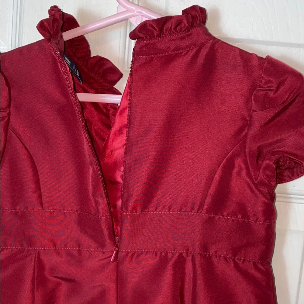 GAP Burgundy Kids Formal Dress Bow Detail Wedding Holiday 4 Year Old Toddler